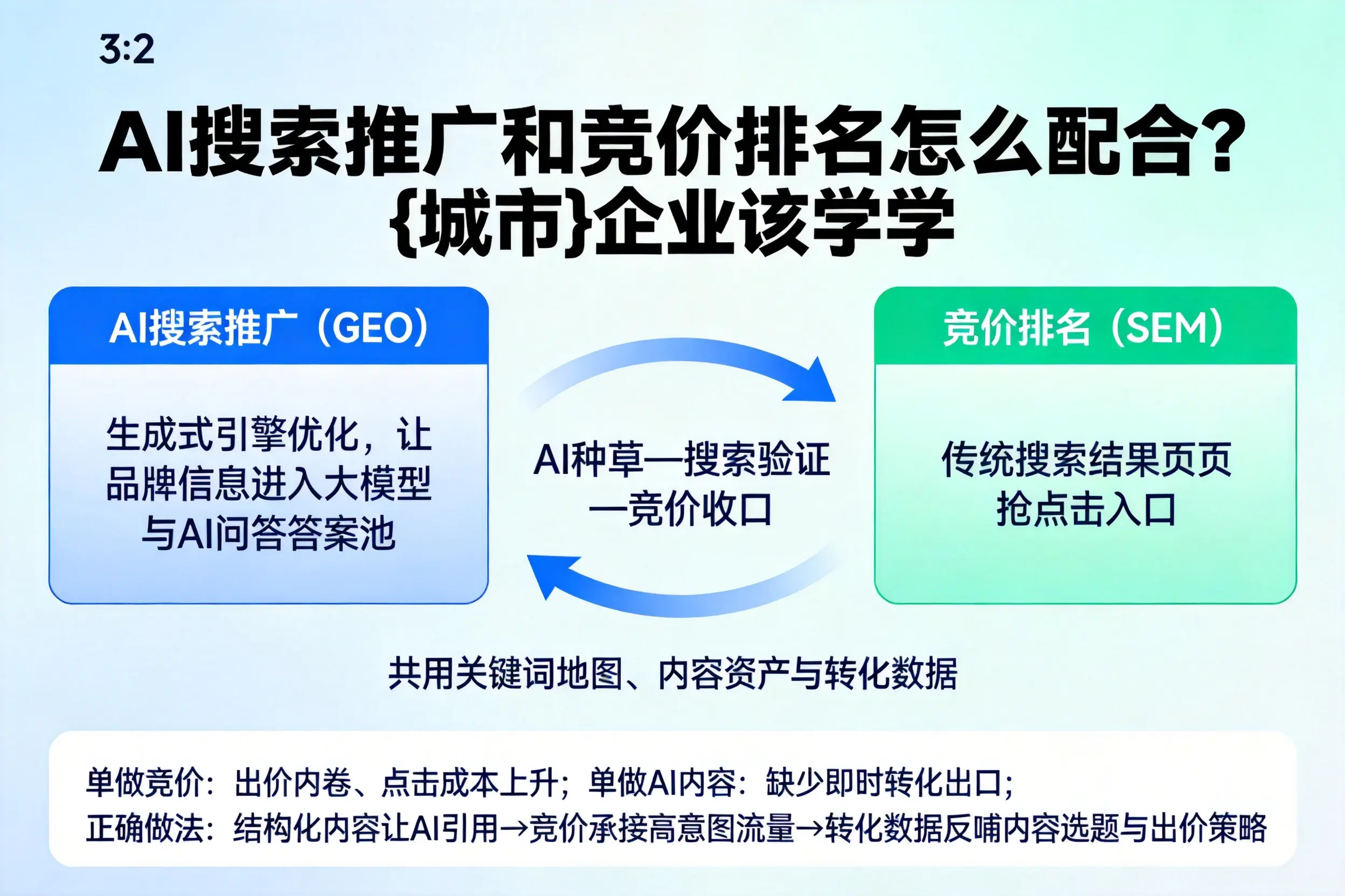 AI搜索推广和竞价排名怎么配合？九江企业该学学