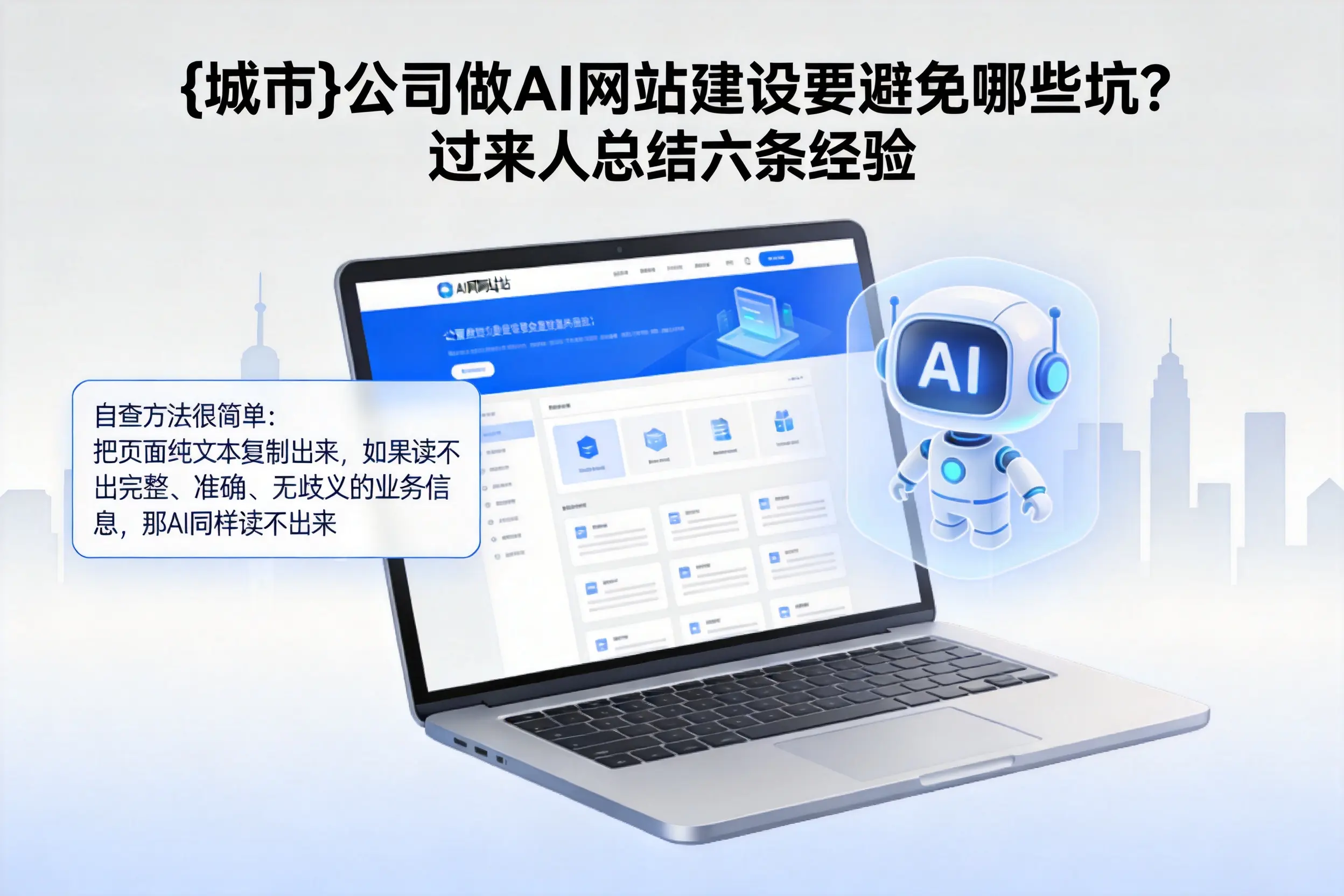 九江公司做AI网站建设要避免哪些坑？过来人总结六条经验