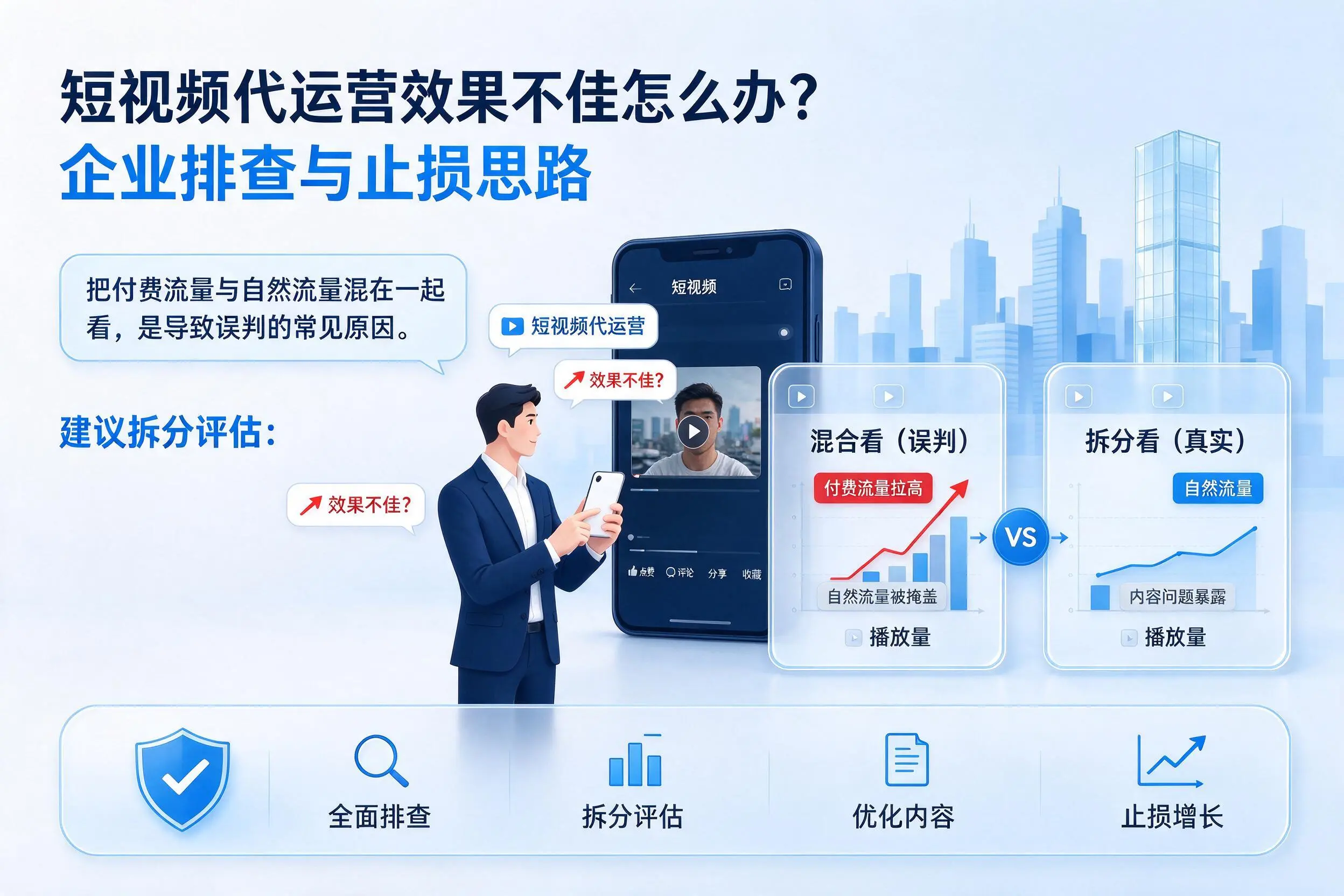 短视频代运营效果不佳怎么办?九江企业排查与止损思路