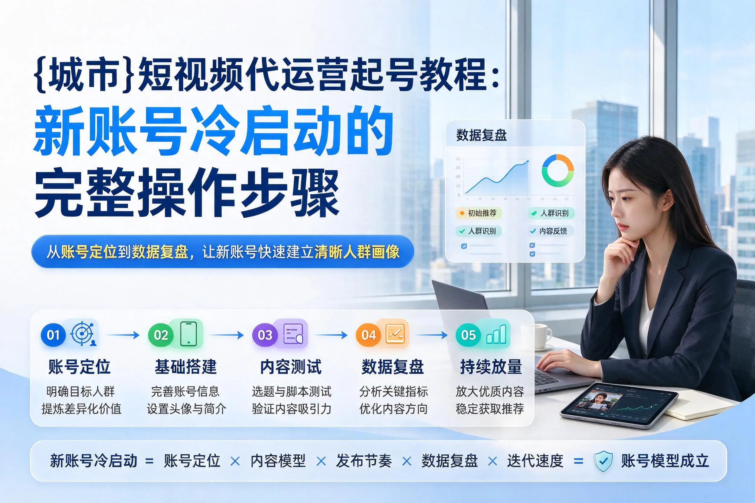 九江短视频代运营起号教程:新账号冷启动的完整操作步骤