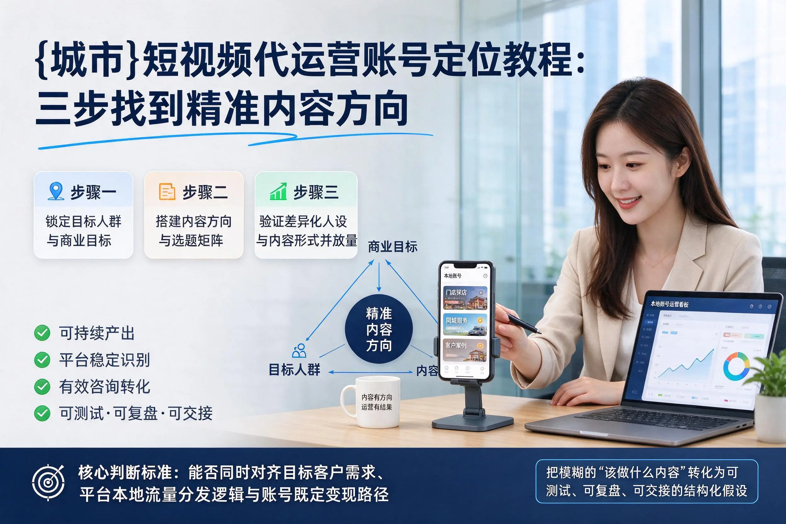 九江短视频代运营账号定位教程：三步找到精准内容方向