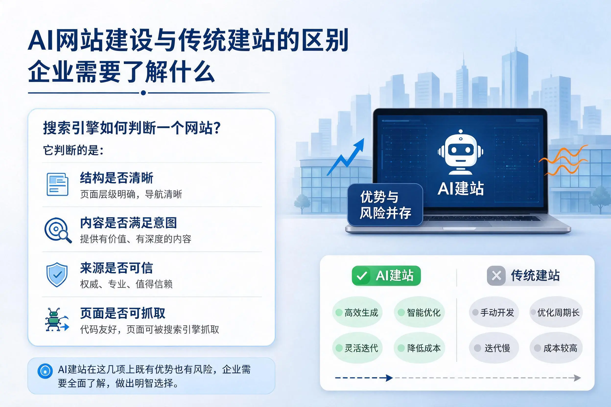 AI网站建设与传统建站的区别，九江企业需要了解什么