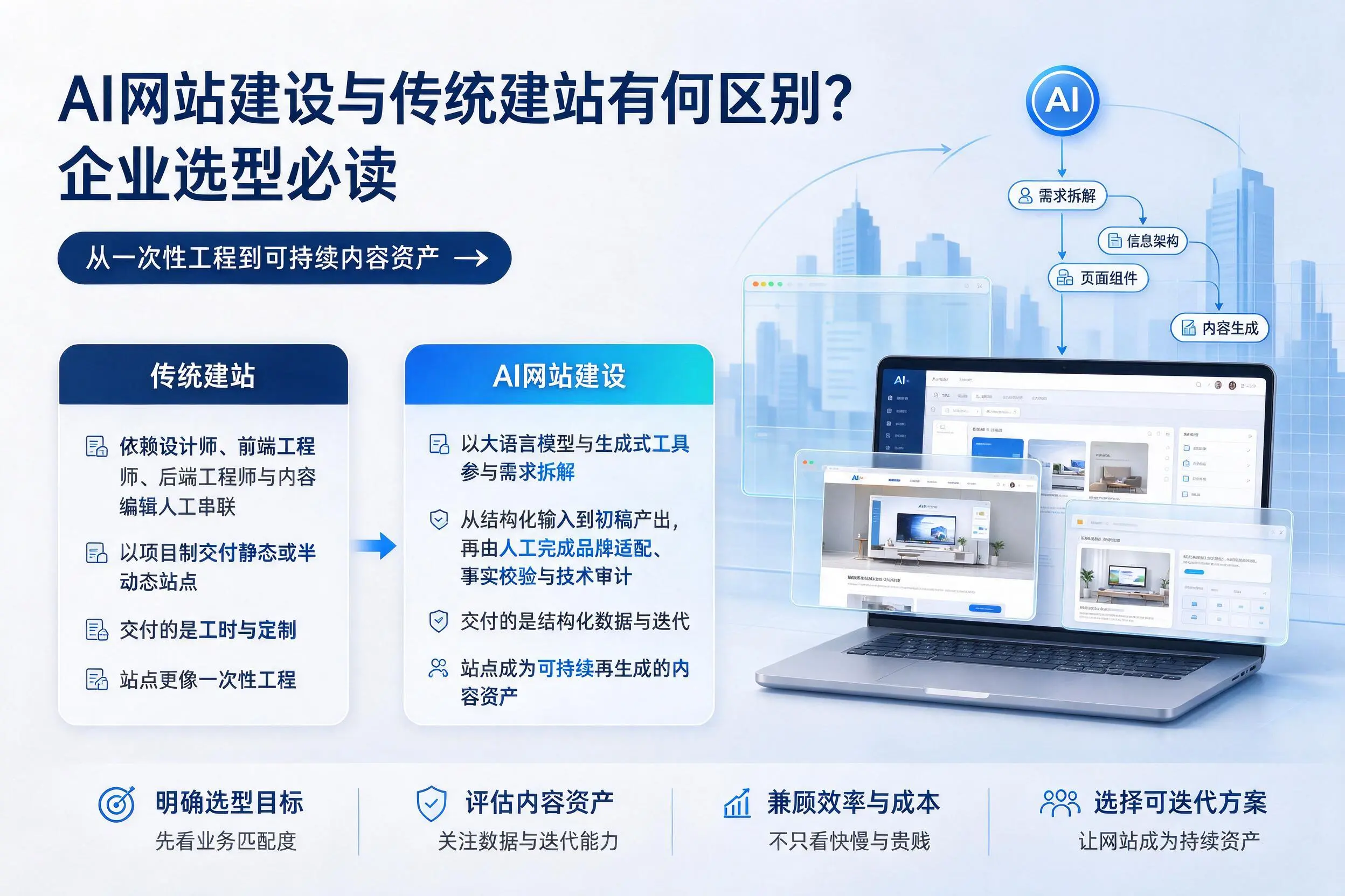 AI网站建设与传统建站有何区别？九江企业选型必读