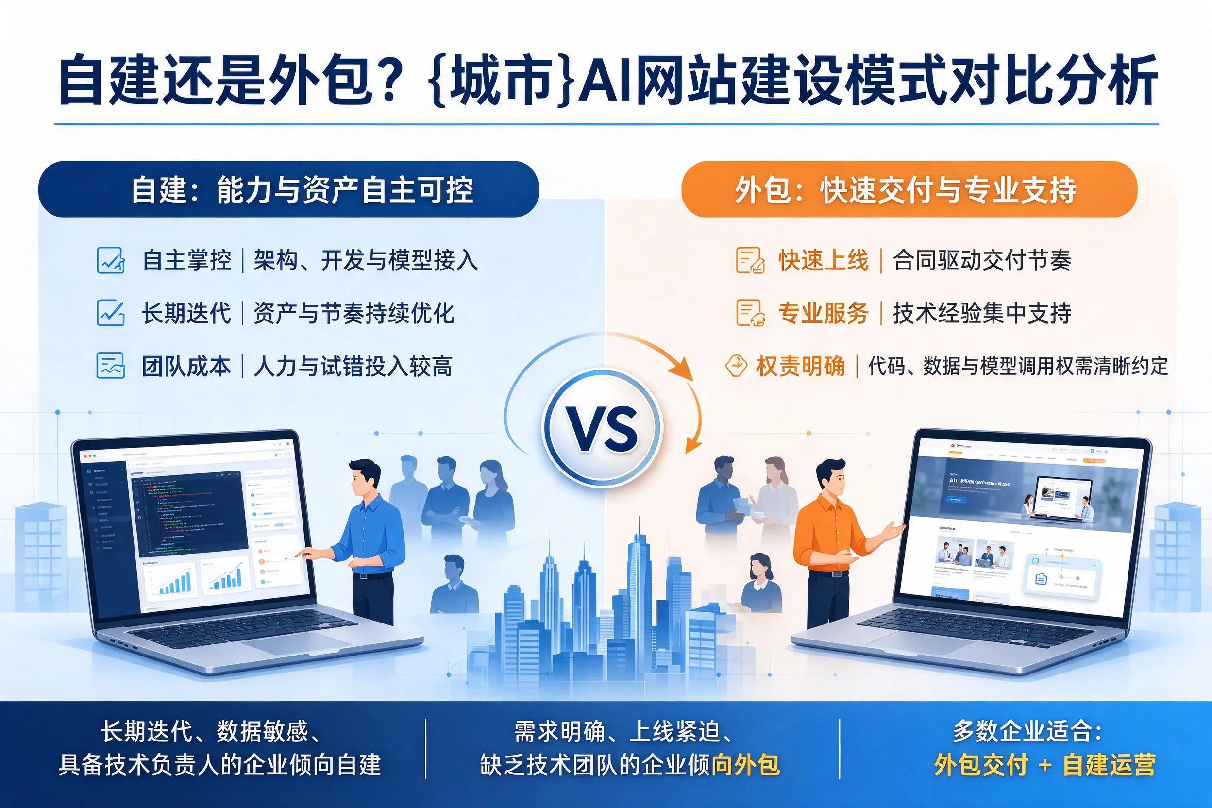 自建还是外包？九江AI网站建设模式对比分析