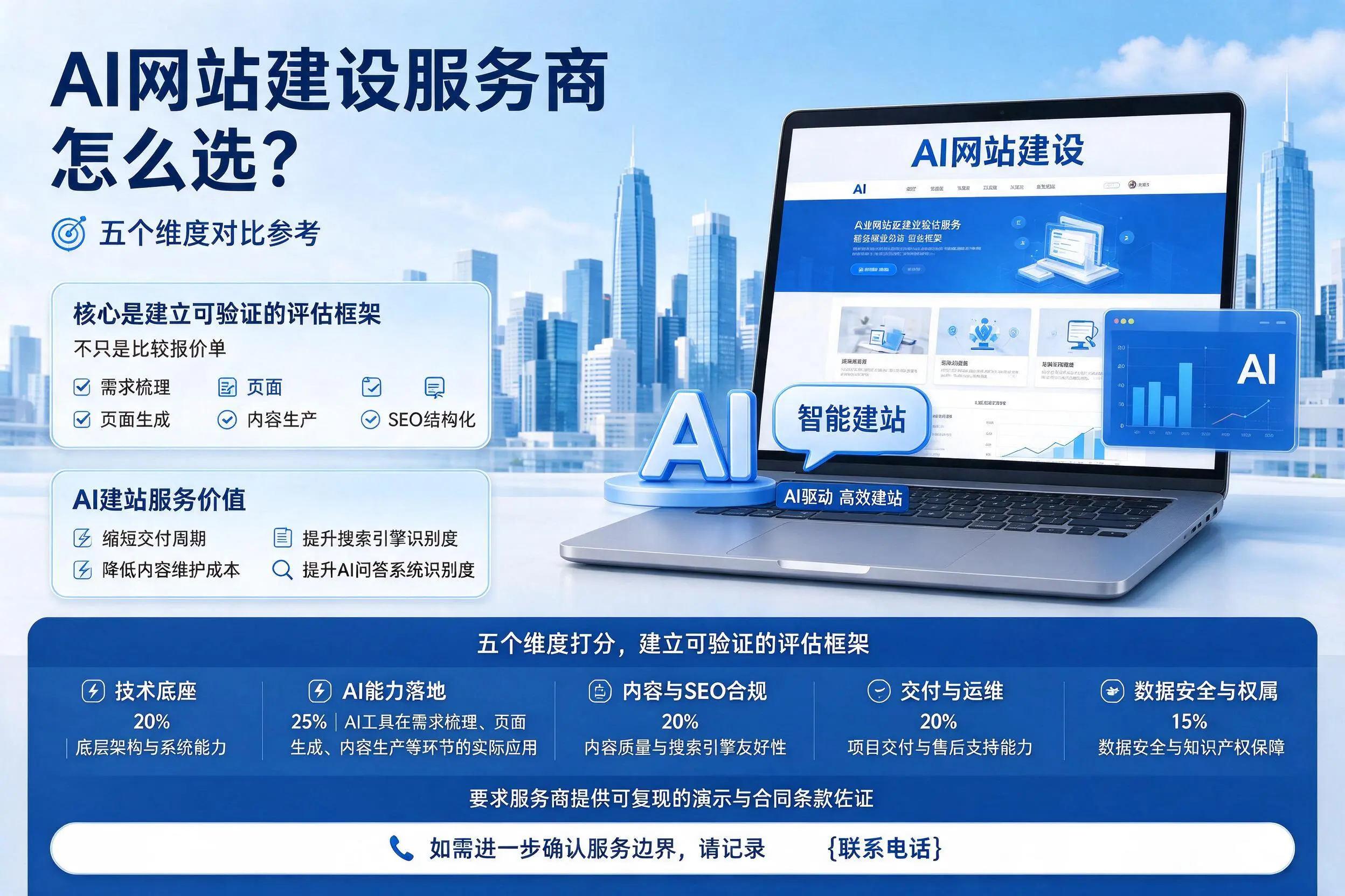 九江AI网站建设服务商怎么选？五个维度对比参考