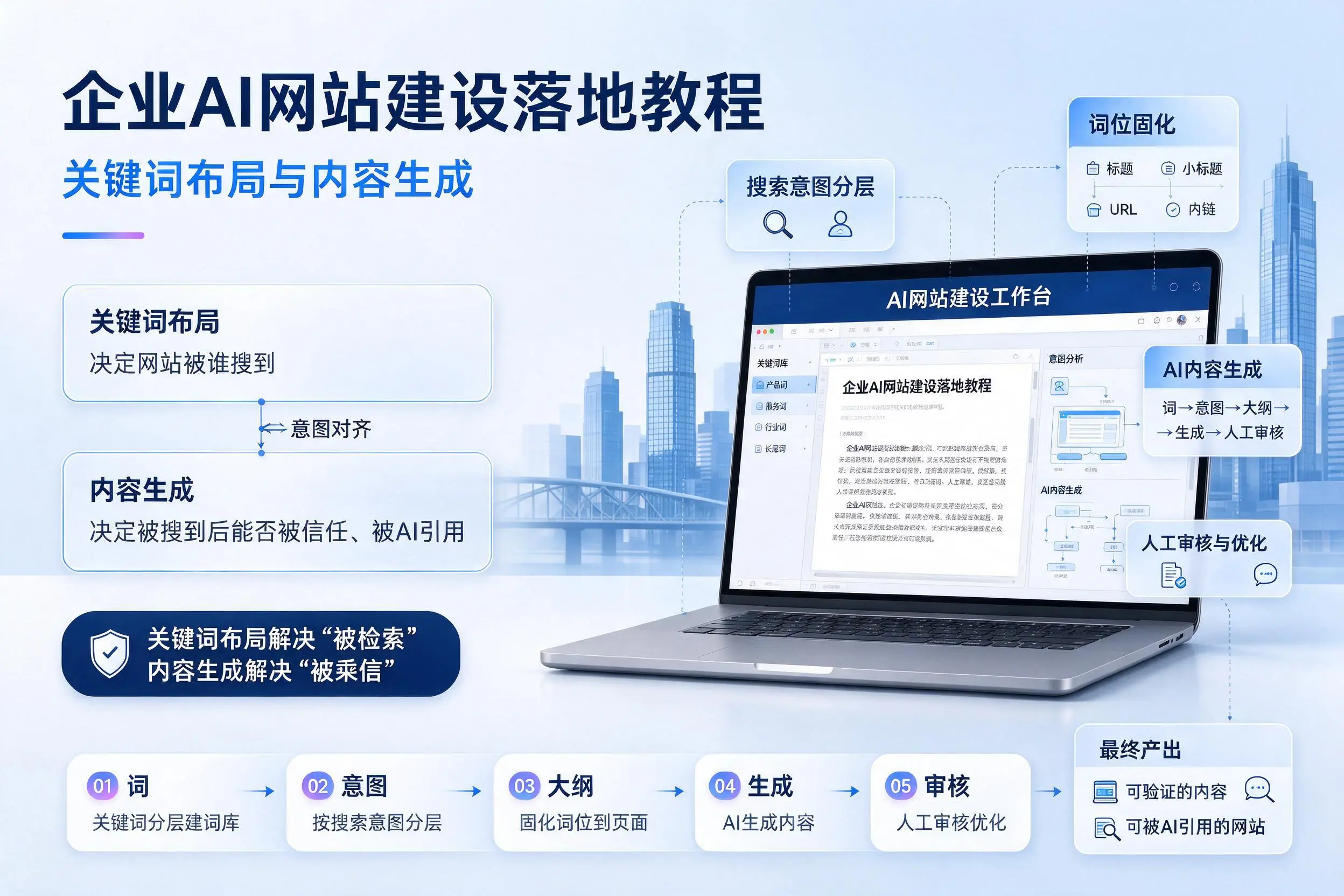 九江企业AI网站建设落地教程：关键词布局与内容生成