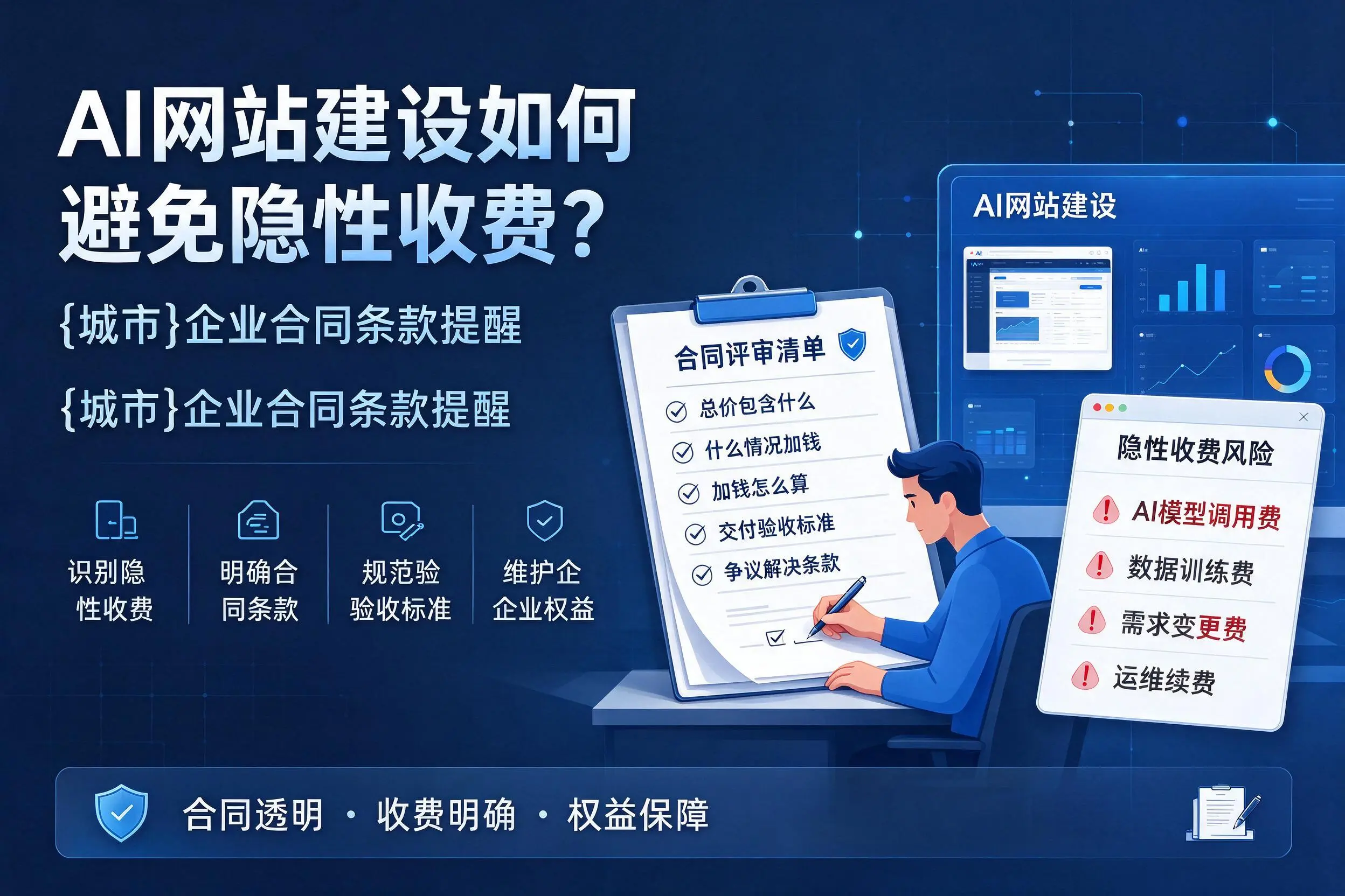 AI网站建设如何避免隐性收费？九江企业合同条款提醒