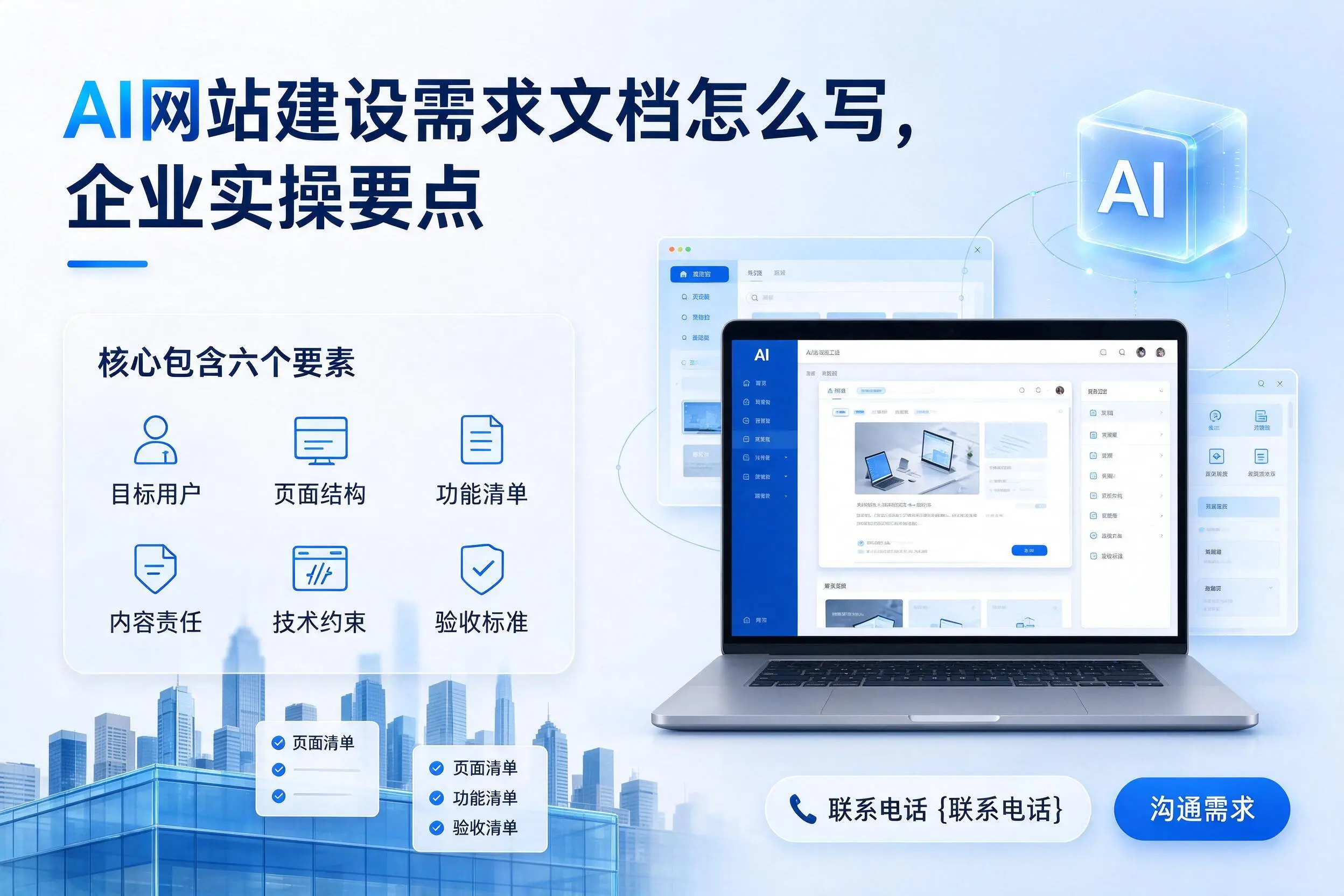 AI网站建设需求文档怎么写，九江企业实操要点